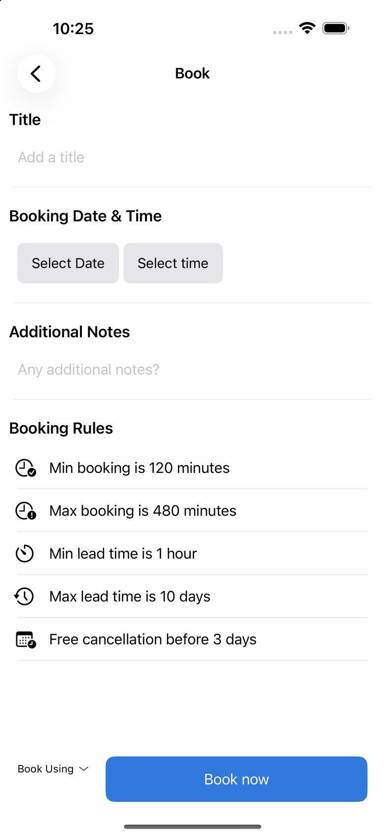 The Hub App: Book, pay and keep track